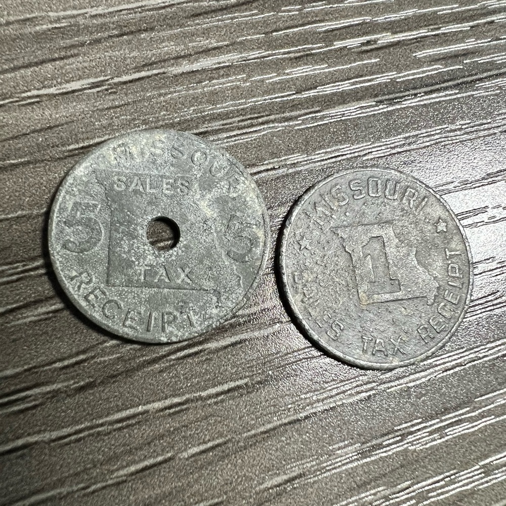 Depression era Missouri sales tax tokens